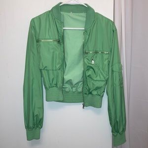 Cropped bomber jacket